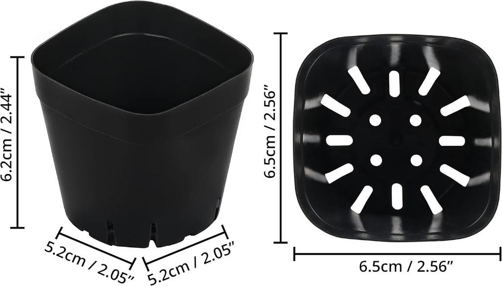 Lot de 150 petits pots en plastique LIVRAISON GRATUITE, Neuf, Moins de 25 cm, Carré, Synthétique