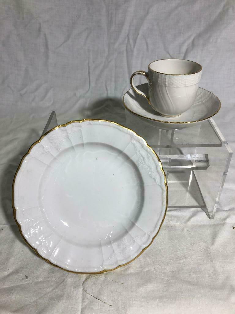 Vintage  Porseleinen Mokka tasje met ondertas, van KPM, Antiek en Kunst, Ophalen of Verzenden