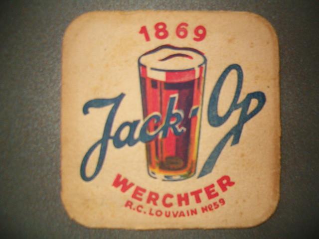 *Bierviltje Jack-Op Werchter : 94 x 94 mm, Verzamelen, Ophalen of Verzenden, Gebruikt, Viltje(s)