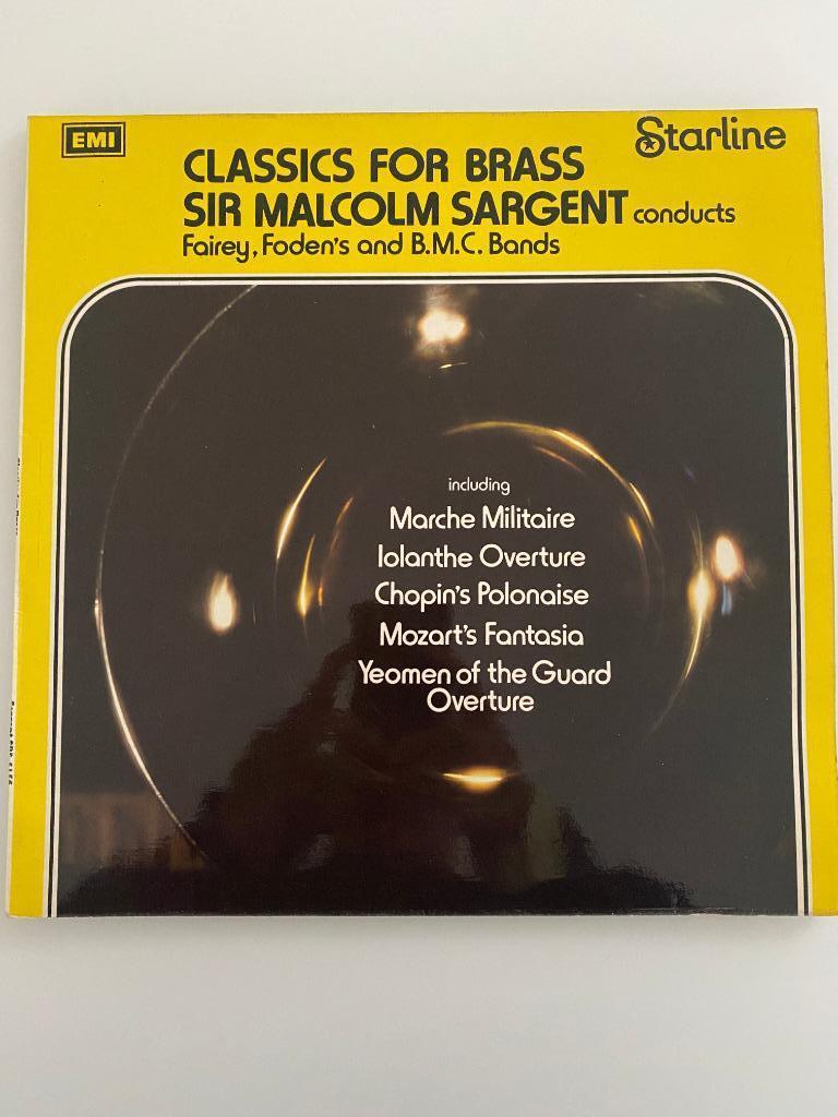 LP  Sir Malcolm Sargent ‎– Classics For Brass 1973, Orchestre ou Ballet, 12 pouces, Enlèvement ou Envoi, Utilisé