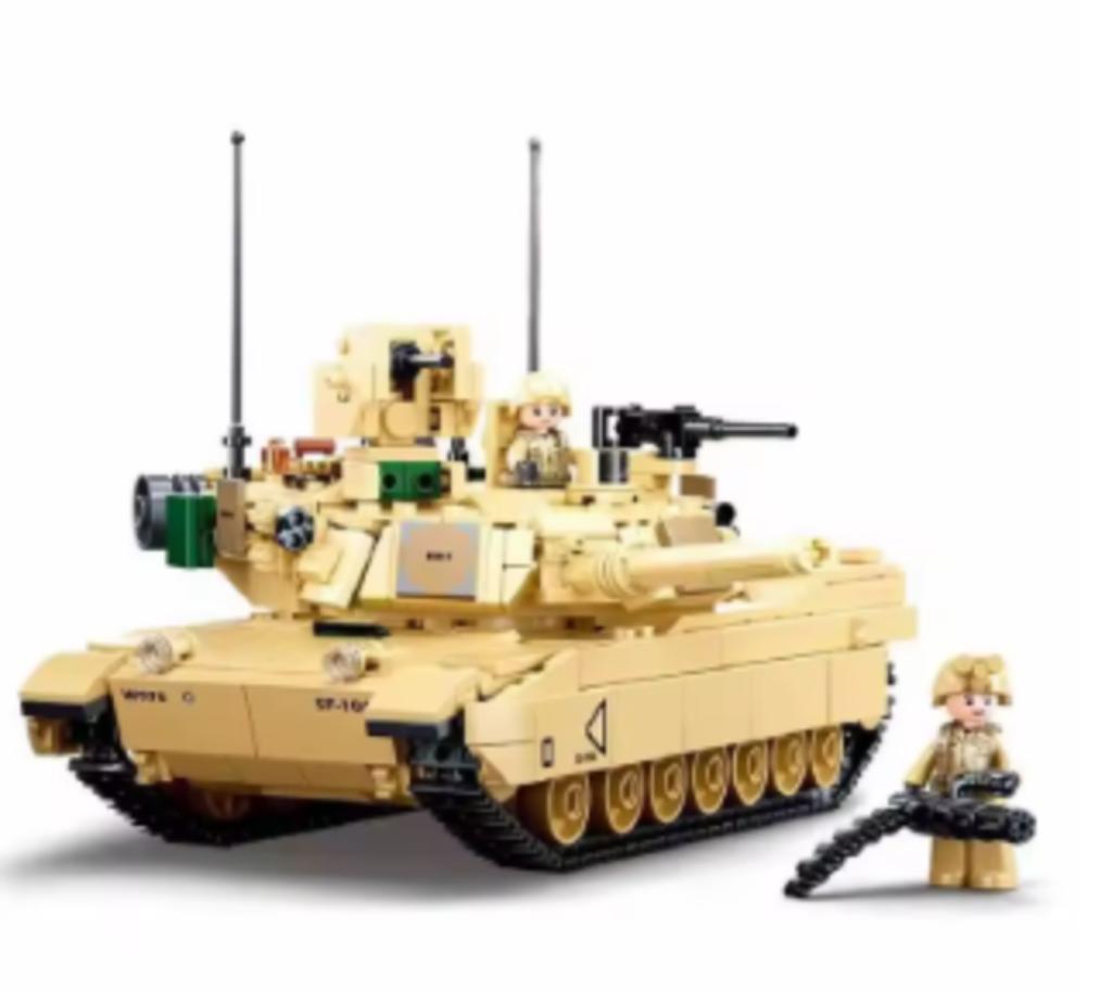 Bouwblokken set Militair - Abrams M1a2 Tank (781 blokjes)