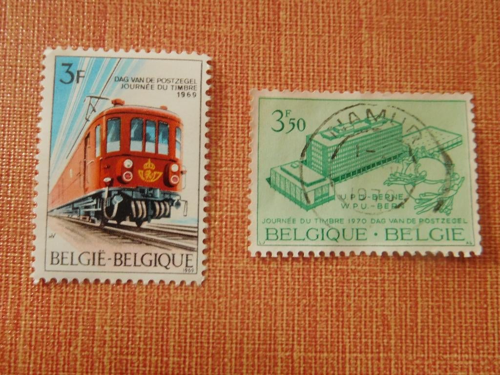 Timbres belges oblitérés journées du timbre (2), Enlèvement ou Envoi
