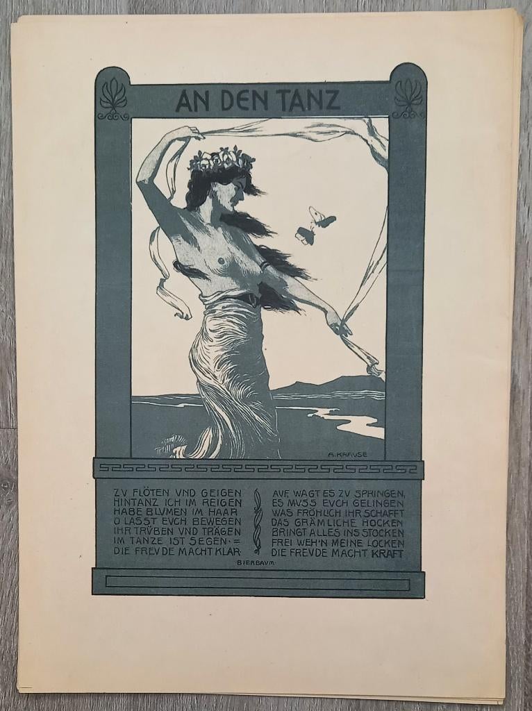 Winterfest 1906 Königl Kunstgewerbemuseum Berlin Jugendstil, Antiek en Kunst, Ophalen of Verzenden