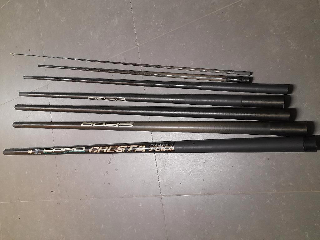 S-PRO CRESTA TORNADO 9,5 meter, Watersport en Boten, Hengelsport | Witvissen, Gebruikt, Vaste hengel, Ophalen