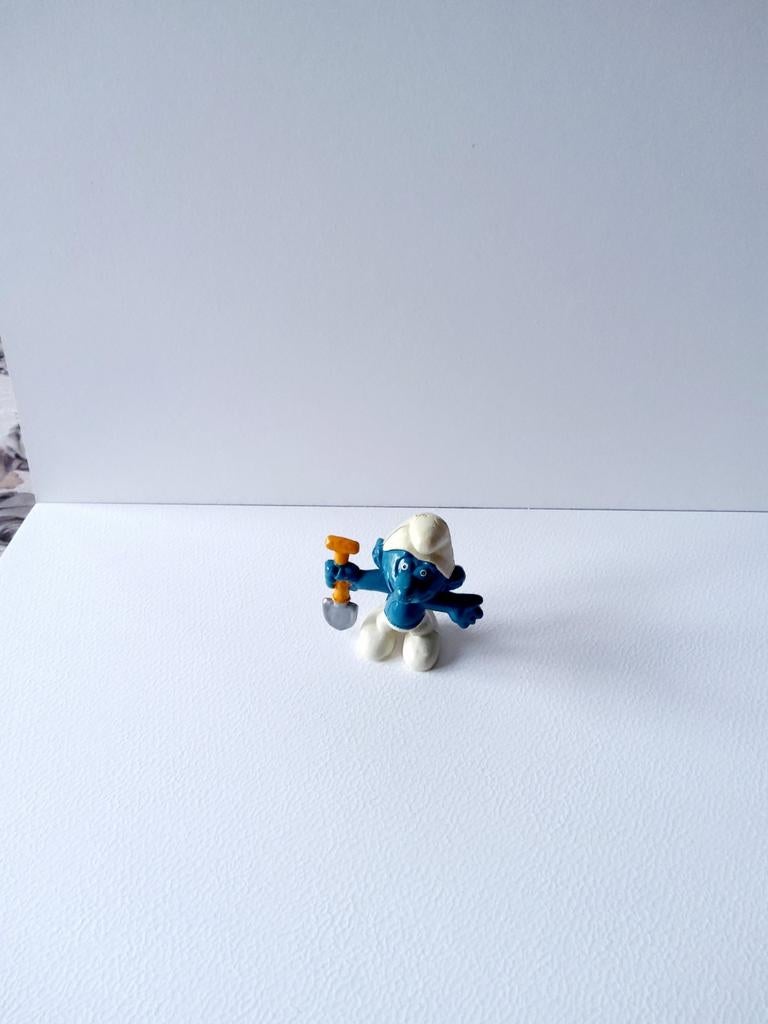 Smurf met schep Plagiat, Ophalen of Verzenden, Gebruikt, Poppetje, Figuurtje of Knuffel