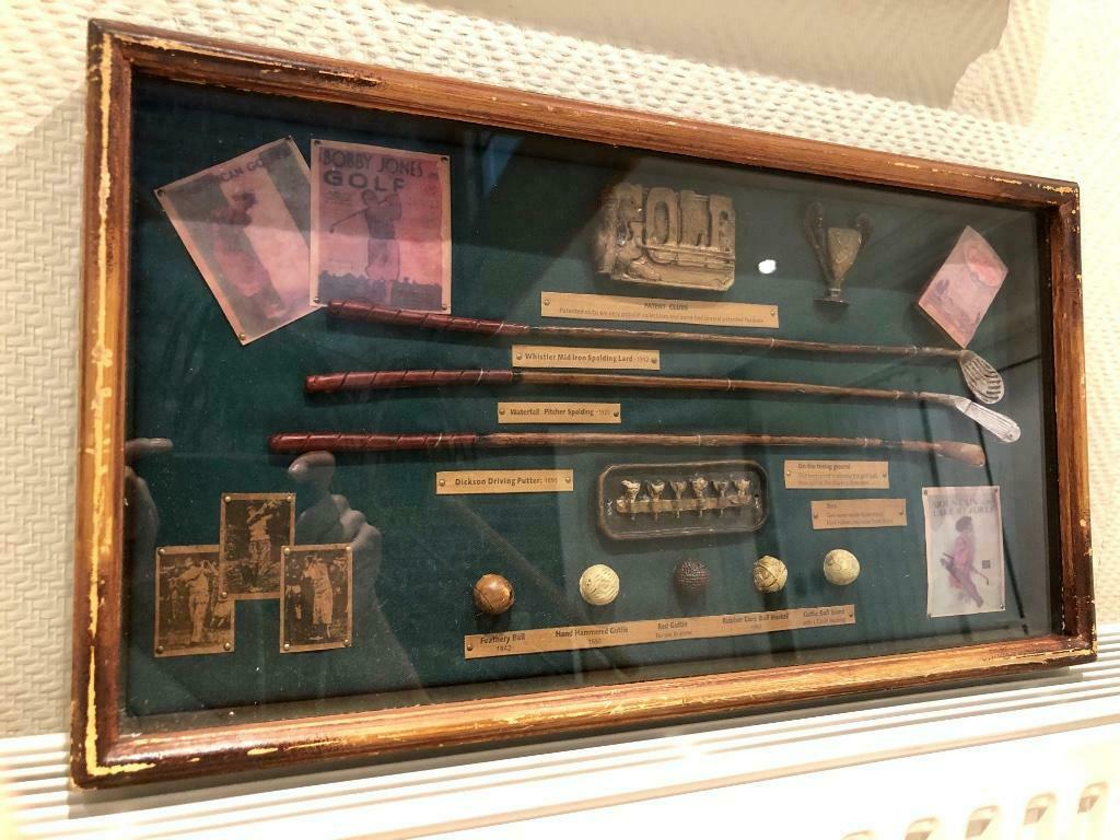Prachtige Shadowbox-vitrine ‘Golf’, Enlèvement