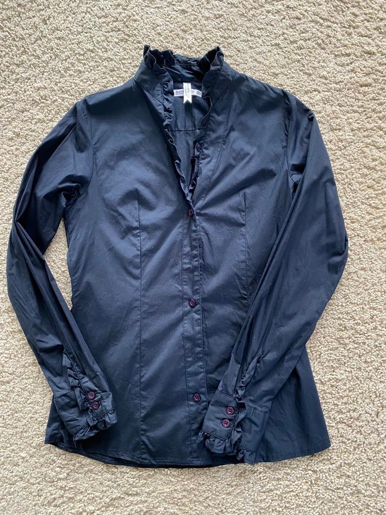 Donkerblauw hemd Bien Bleu small, Kleding | Dames, Blauw, Ophalen of Verzenden, Zo goed als nieuw, Bien bleu