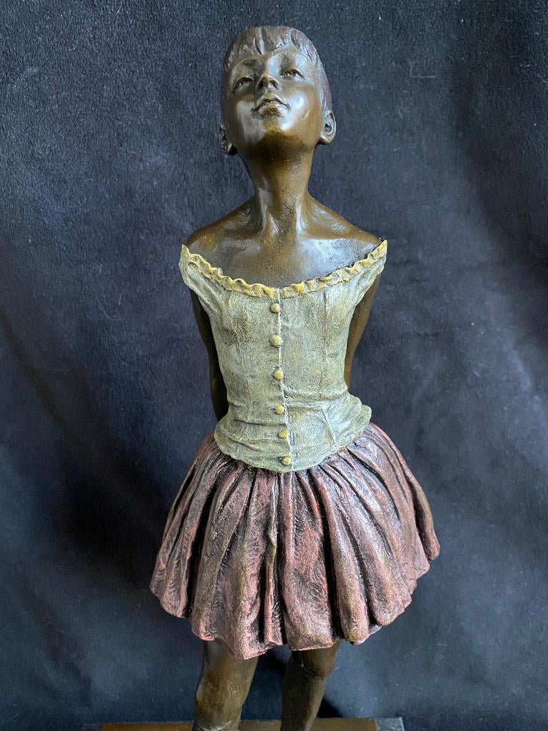 Bronzen ballerina Degas 40cm!! subtiel gekleurd zuiver brons, Antiek en Kunst, Ophalen of Verzenden