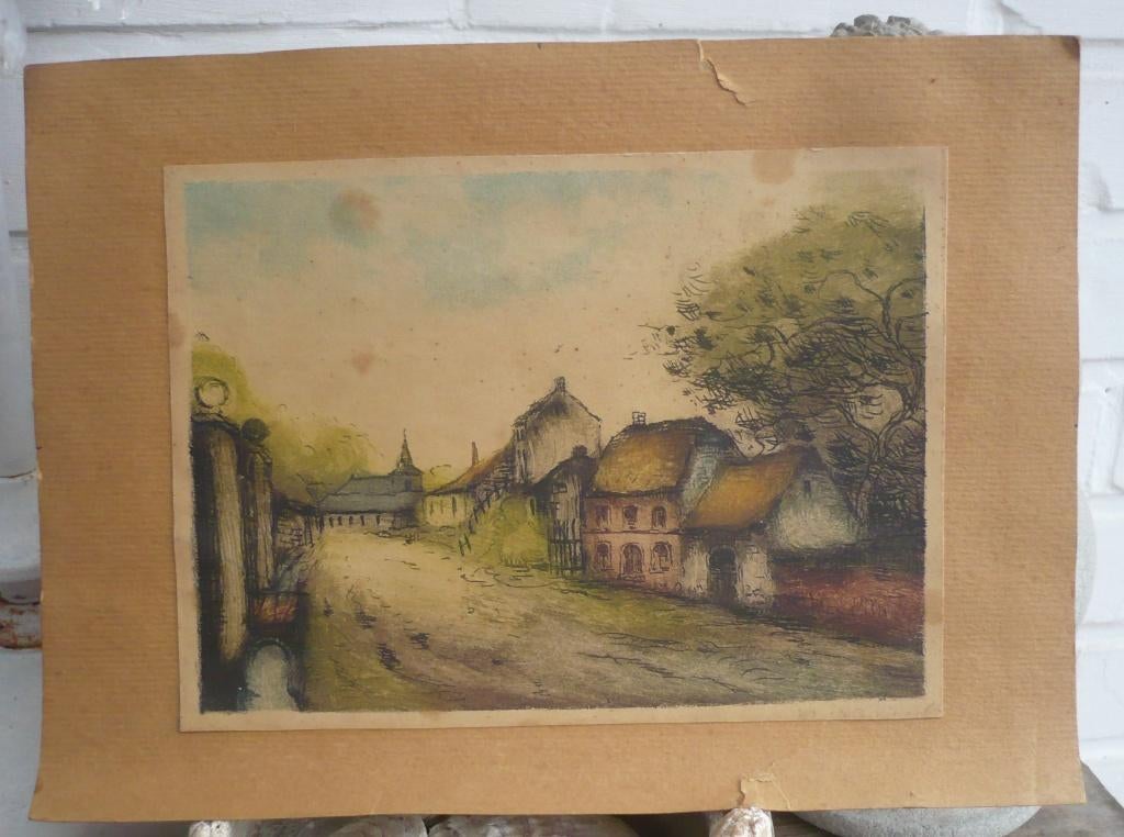 Demandez des infos sur cette impression. Qui peut m'aider ?, Antiquités & Art, Art | Peinture | Classique, Enlèvement ou Envoi