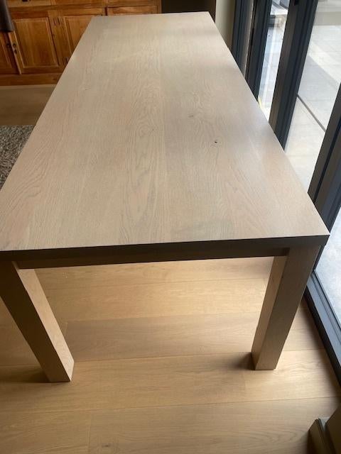 Eiken tafel, Ophalen, Gebruikt, 200 cm of meer, 50 tot 100 cm