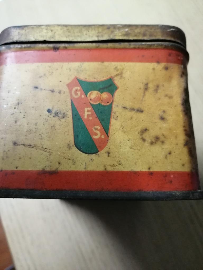 ancienne boite publicitaire en tôle - G.F.S. - année 50, Collections, Enlèvement ou Envoi, Utilisé