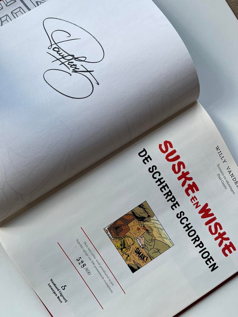 Suske en Wiske luxe de scherpe schorpioen gesigneerd, Enlèvement ou Envoi, Neuf