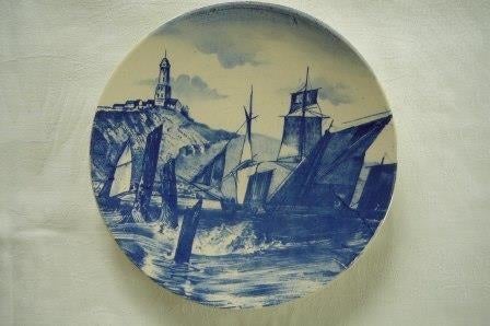 Ancien panneau pour bateaux suspendus Villeroy & Boch, Antiquités & Art, Enlèvement ou Envoi