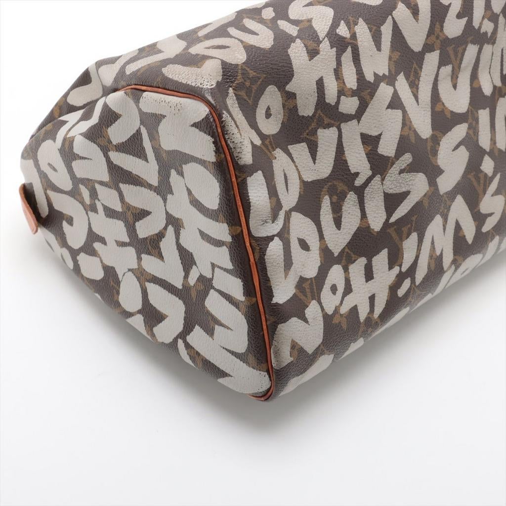 Sac Louis Vuitton Speedy 30 graffiti, Envoi, Utilisé, Brun, Sac à main