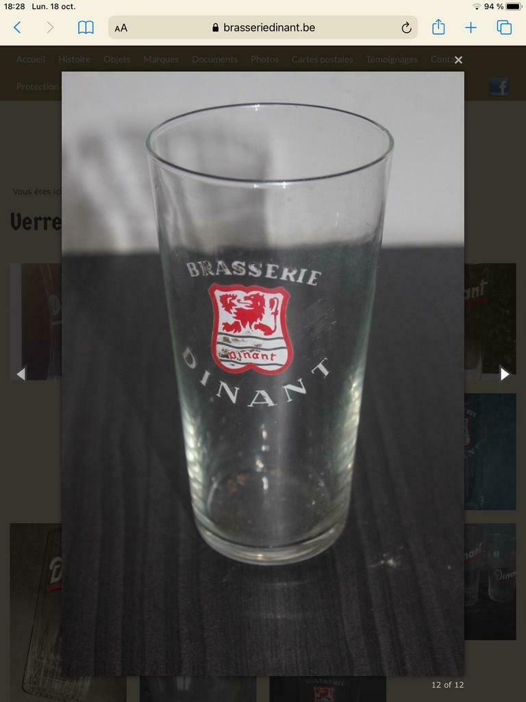 À la recherche verre brasserie de Dinant, Collections, Marques de bière, Utilisé