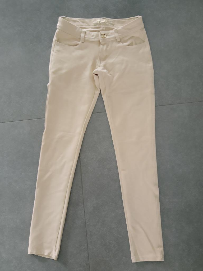 beige lange broek meisjes S Cindy-H, Beige, Ophalen of Verzenden, Zo goed als nieuw, Maat 36 (S)