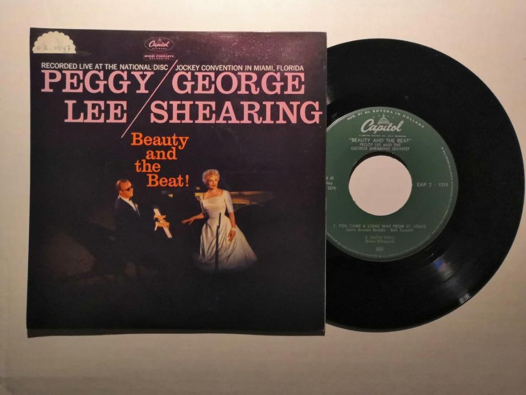 PEGGY LEE & GEORGE SHEARING QUINT. - Beauty and the beat EP, Cd's en Dvd's, Vinyl Singles, Zo goed als nieuw, Jazz en Blues, 7 inch