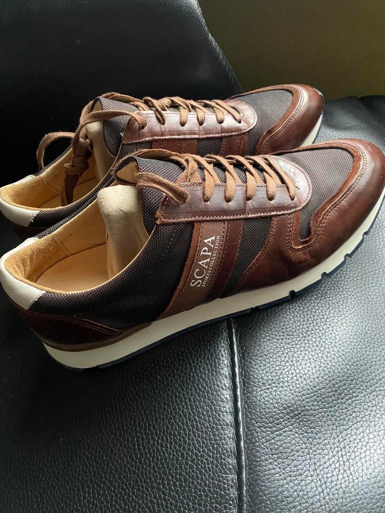 Scapa heren schoenen sneakers leder bruin, Vêtements | Hommes, Chaussures, Envoi, Comme neuf, Brun, Baskets