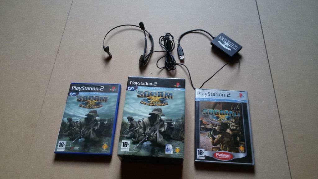 Ps2 game: Socom US Navy Seals big box + Socom 2, Online, Gebruikt, Shooter, 1 speler