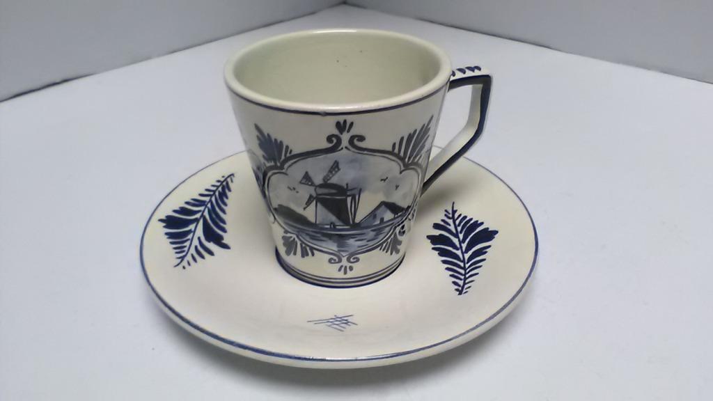 Delfts blauw - tas met ondertas - met stempel, Ophalen