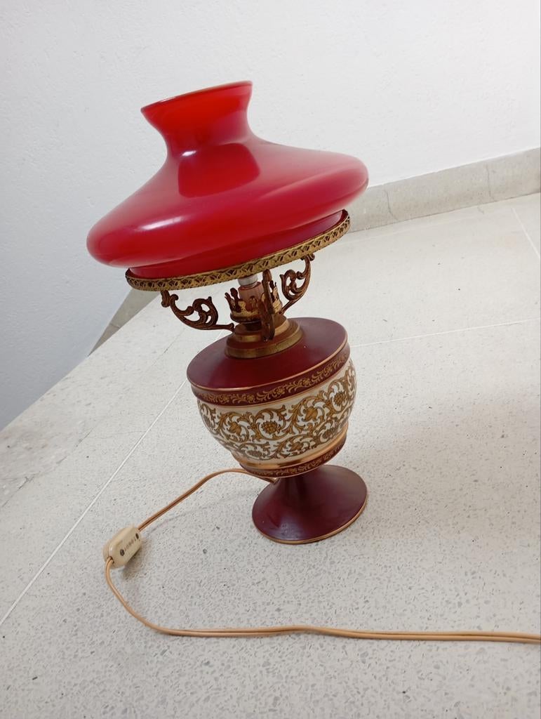 Lamp antiek rood, Ophalen