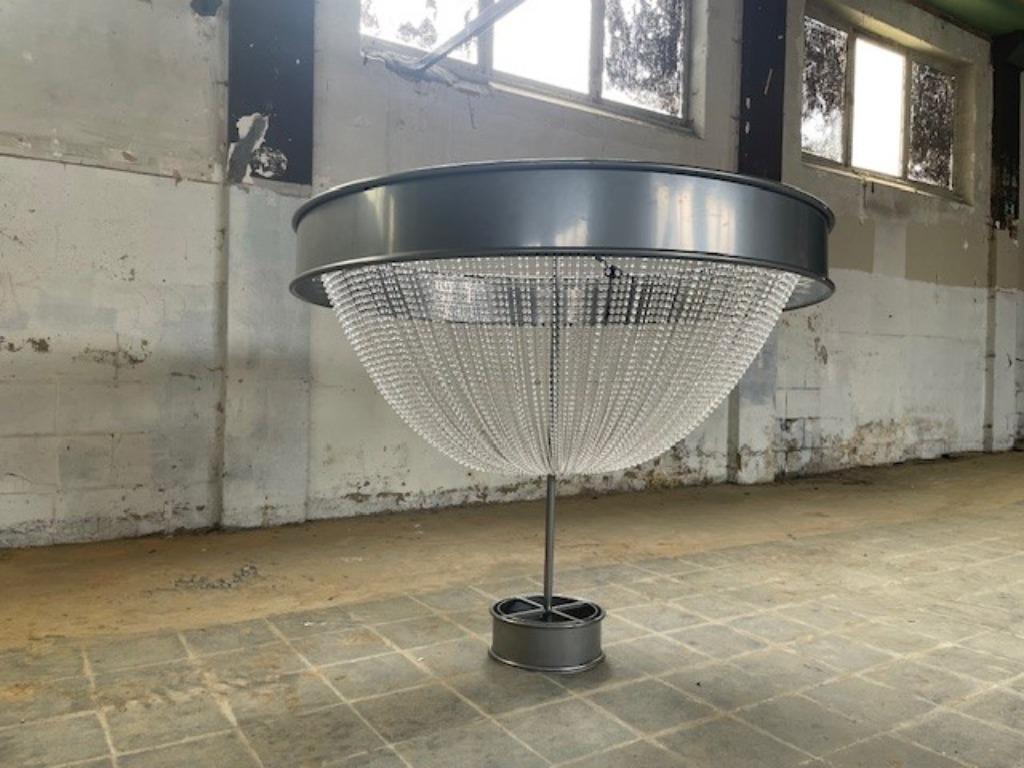 Kroonluchter XL met RGB ledstrip (180cm diam), Ophalen, Zo goed als nieuw