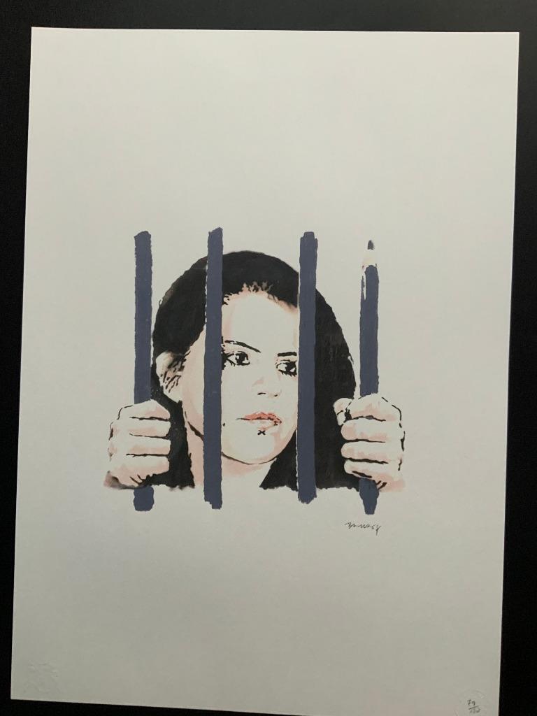 BANKSY ZEHRA DOGAN EXTRA GROOT genummerd met stempel, Enlèvement ou Envoi