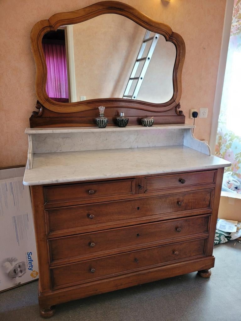 Meuble lavabo tablette marbre, Maison & Meubles, Tables | Coiffeuses, Enlèvement, Utilisé