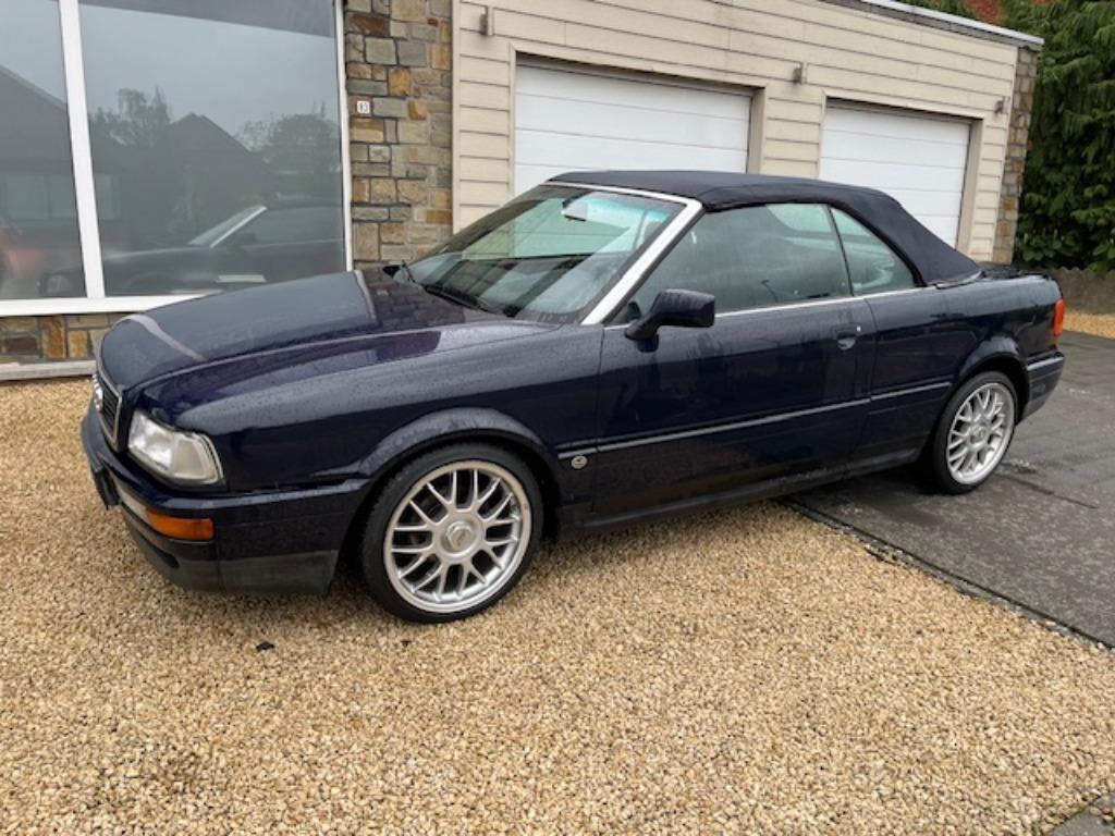 Audi 80 cabrio 2.3 *Oldtimer* Automaat * Garantie mogelijk*, 4 zetels, Cabriolet, Blauw, Leder en Stof