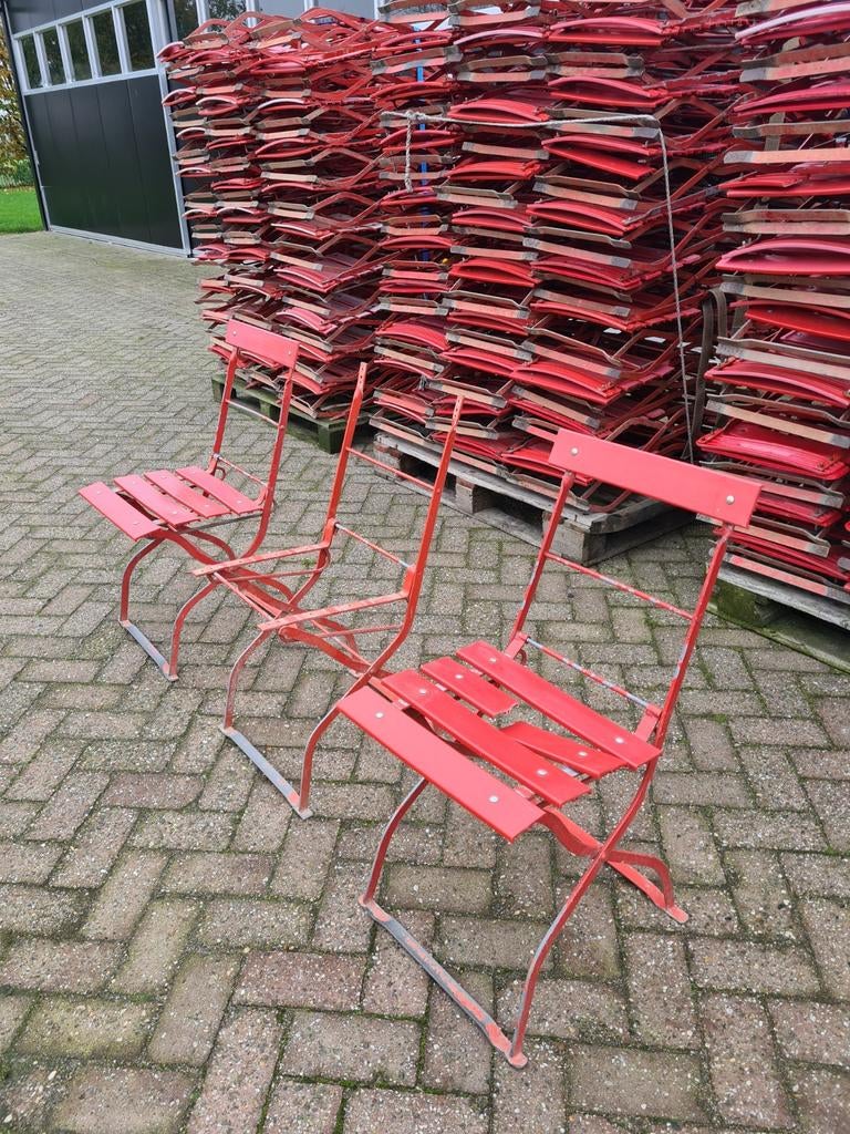 beaucoup de vieux CADRES vintage du lot Chaises pliantes cha, Maison & Meubles, Chaises, Rouge, Enlèvement ou Envoi, Métal, VINTAGE