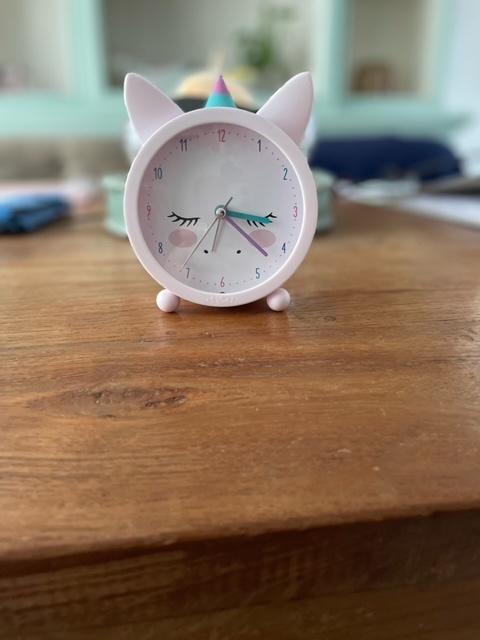 unicorn klok/wekker/leuk exstratje sleutelhanger, Kinderen en Baby's, Ophalen of Verzenden, Gebruikt