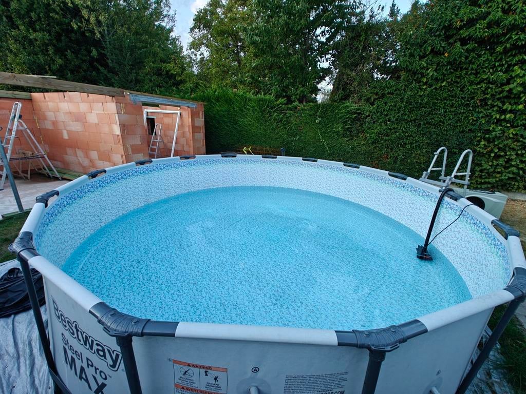 Zwembad bestway steel pro max 4,5m hoogte 1,20m, Ophalen, Gebruikt