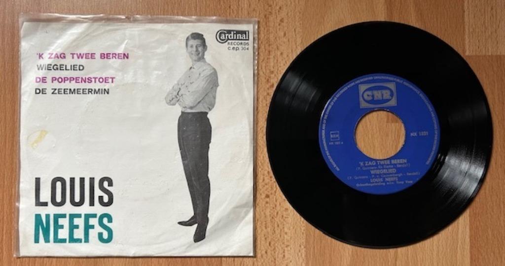 45T EP LOUIS NEEFS - 'K ZAG TWEE BEREN/WIEGELIED/POPPENSTOET, Ophalen of Verzenden, Gebruikt, Overige formaten, Pop