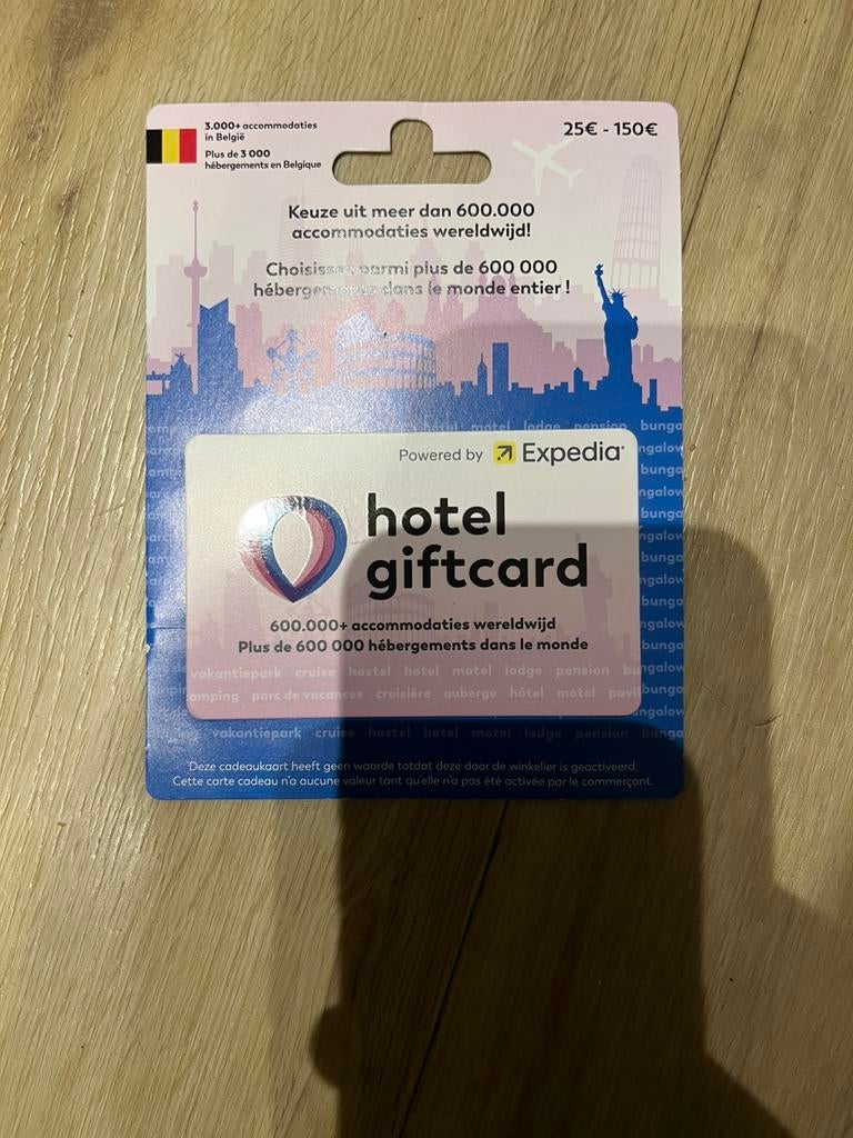 Carte-cadeau d'hôtel à vendre, Enlèvement, Comme neuf