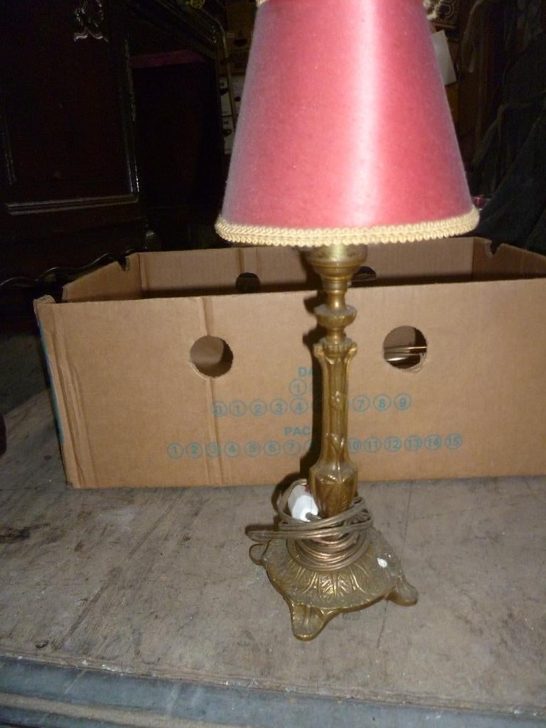 BRONZEN OUDE LAMPADAIRE, Antiek en Kunst, Ophalen