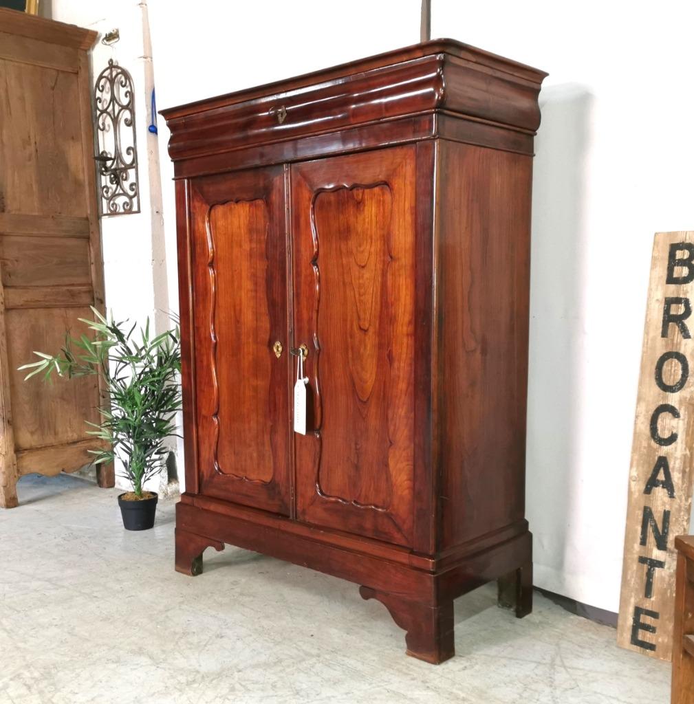 armoire à linge ancienne Louis Philippe Biedemeyer H 148 L 1, Antiquités & Art, Antiquités | Meubles | Armoires, Enlèvement