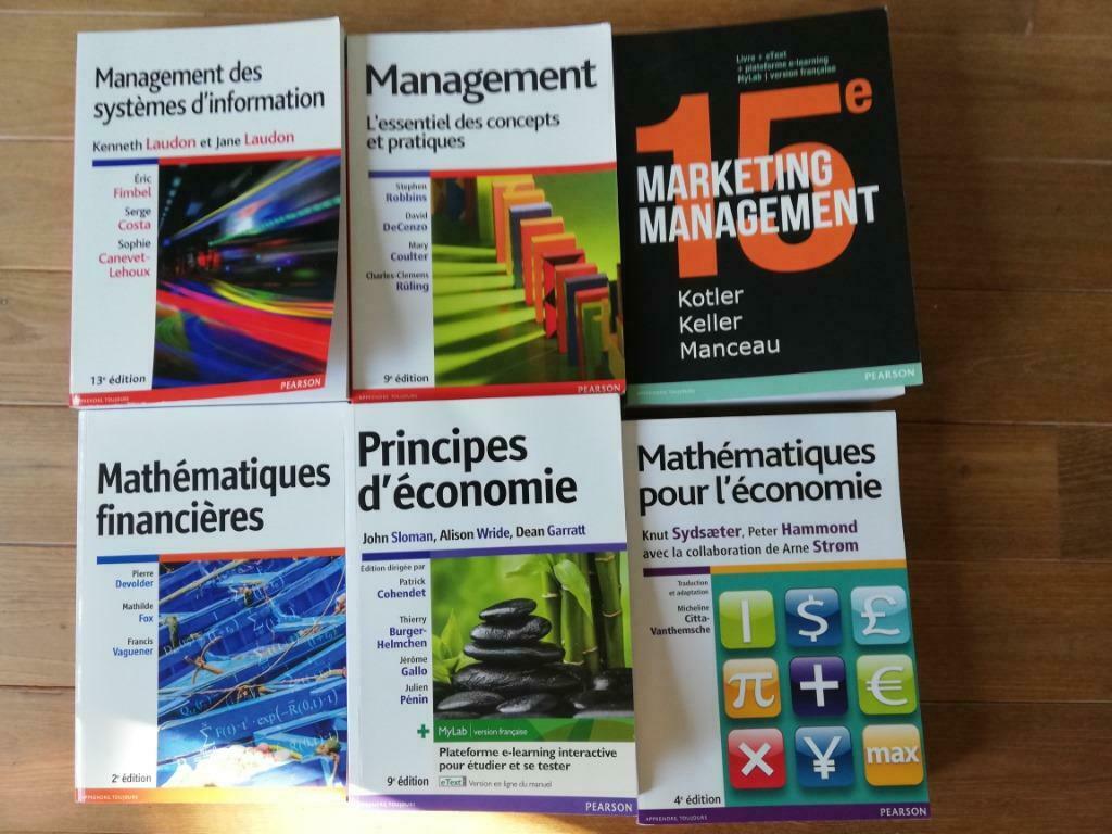 livres cours bac 1, 2 et 3 ICHEC ou économie, Enlèvement, Comme neuf, Enseignement supérieur