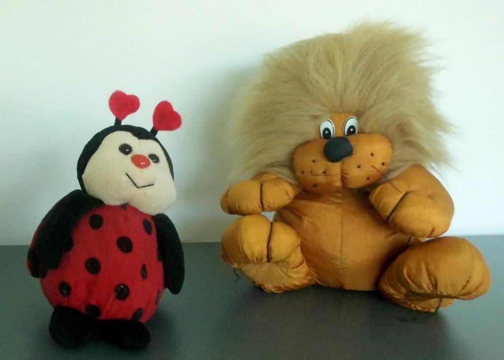 Peluches  Neuves  Lion  &  Coccinelle, Enlèvement ou Envoi, Neuf, Autres types