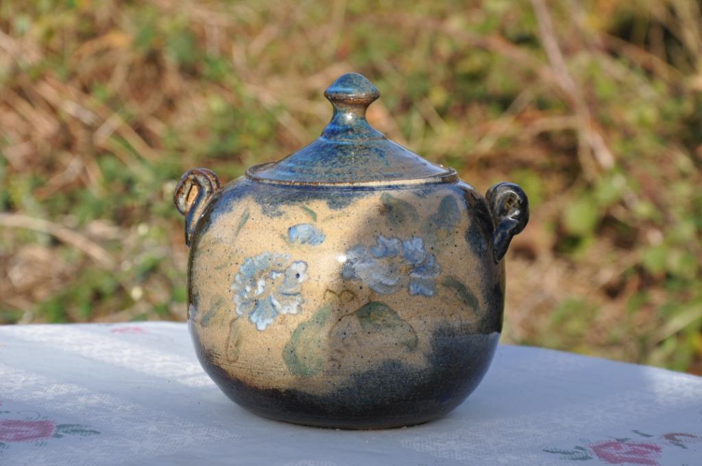 potiche avec couvercle terre cuite emaillée, Antiquités & Art, Antiquités | Céramique & Poterie, Enlèvement ou Envoi