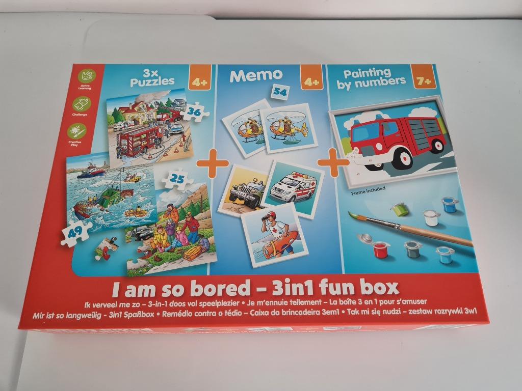 3 puzzels 25-36-49 stuks + spel memo, Kinderen en Baby's, Speelgoed | Educatief en Creatief, Ophalen of Verzenden