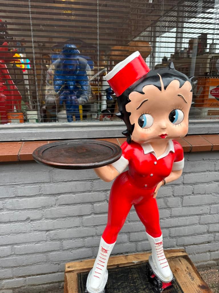 Groot Betty Boop Diner Beeld, Verzamelen, Stripfiguren, Ophalen, Betty Boop, Gebruikt, Beeldje of Figuurtje