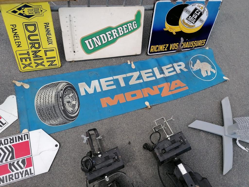 Bannière publicitaire collection Metzeler, Ophalen of Verzenden, Gebruikt