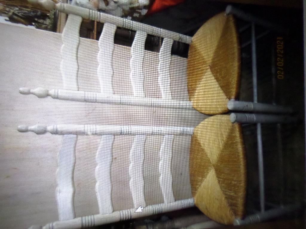 Chaises en cérusé, Deux, Enlèvement, Utilisé, Bois