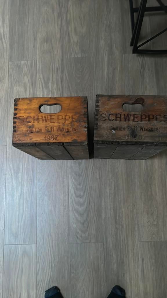 Schweppes kratten, Verzamelen, Biermerken, Ophalen, Gebruikt