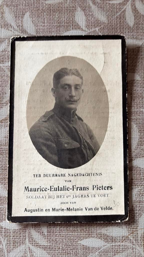 Bp Maurice Pieters gb te Beiervelde aldaar overleden 1920, Verzenden