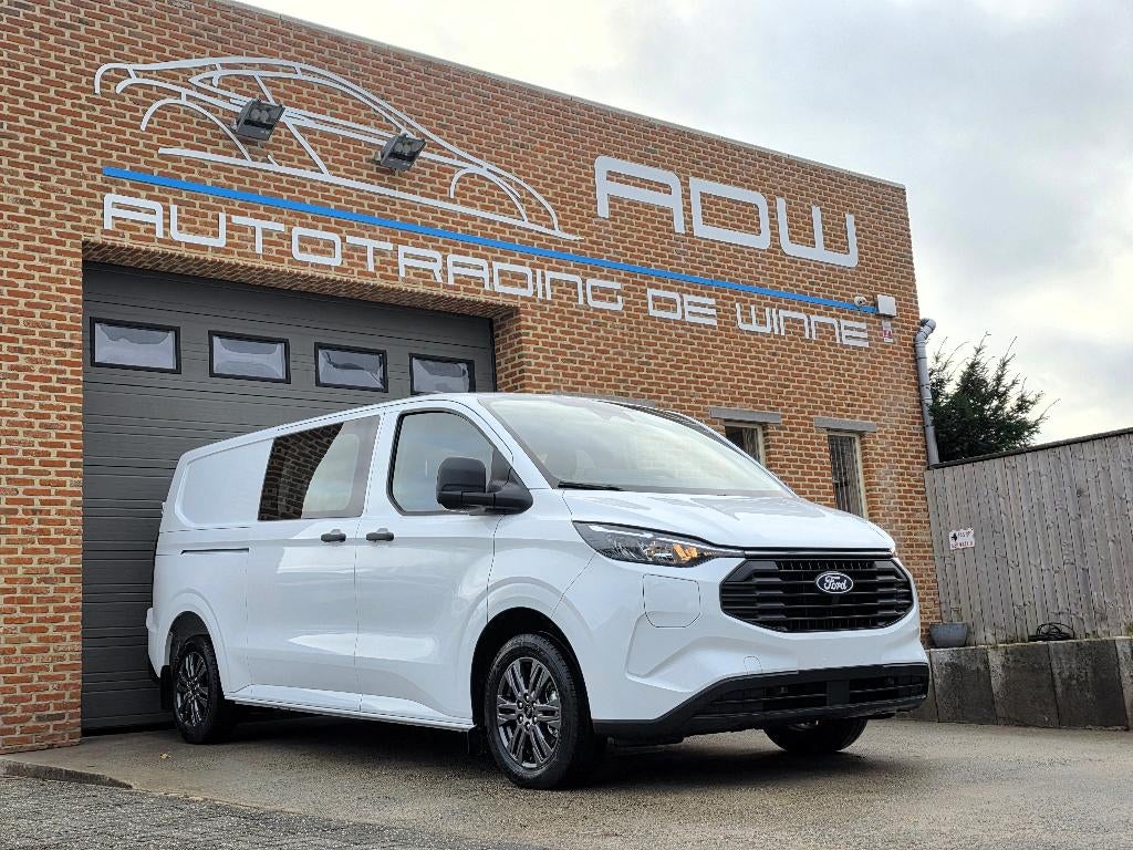 Ford Transit Custom PHEV 227 PK - Dub Cab 6ZIT - NIEUW 0KM, Auto's, Stof, Wit, Bedrijf, Diesel