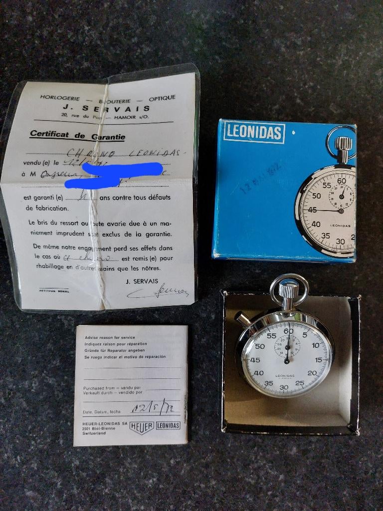 Chrono Leonidas Heuer 1970, Overige merken, Overige materialen, Zakhorloge, Verzenden
