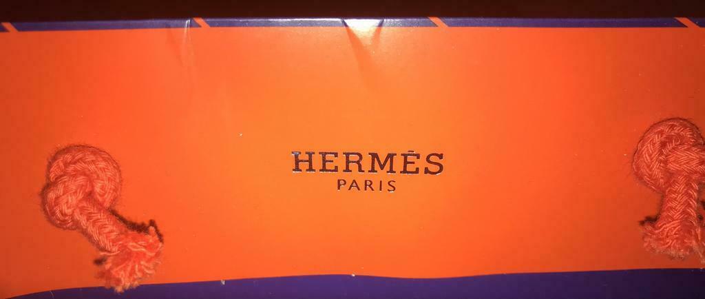2 draagtassen Hermès Paris ( blauw; oranje; goud)., Ophalen of Verzenden, Zo goed als nieuw, Blauw