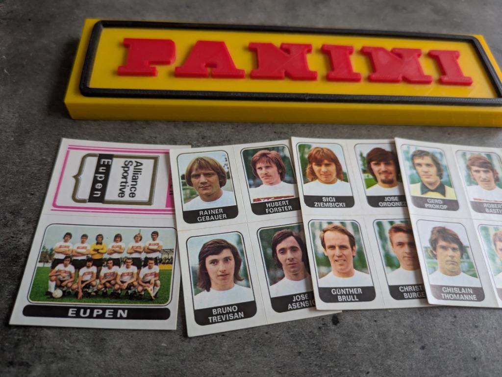 PANINI FOOTBALL 1973/74 EUPEN 4X STICKERS 1973, Verzenden, Zo goed als nieuw