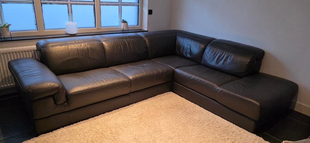 Lederen hoekzetel, Ophalen, Zo goed als nieuw